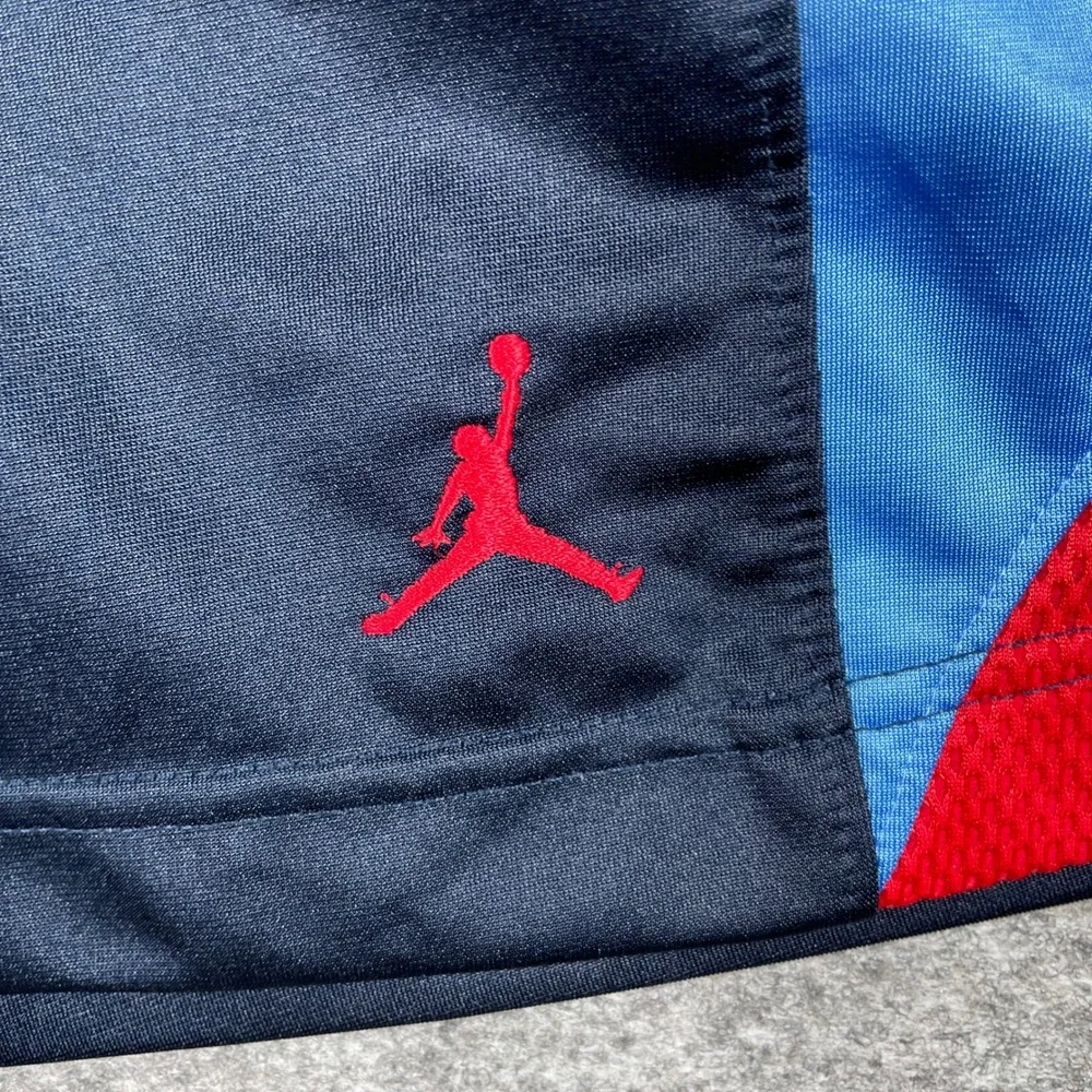 Jordan Basketball Shorts Mens L Navy Red Blue Colorblock Athletic 404309-455